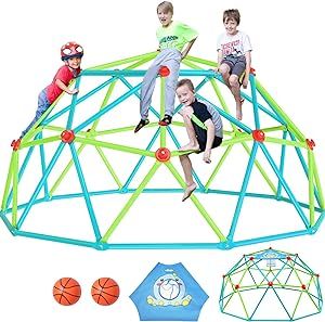 Zupapa Upgrade Your Backyard Fun 10FT Decagonal Dome Climber - Supports 1000LBS and Easier Assembly for Kids to Enjoy (Green) Geo Dome, Climbing Dome, Outdoor Playset, Playset Outdoor, Jungle Gym, Outdoor Climbing, Climbing Frame, Kids Gift Guide, Play Equipment