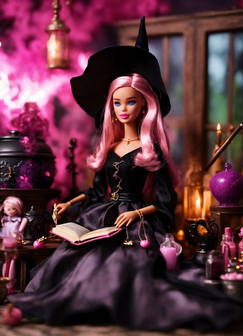 Barbie 
Barbie witch 
Barbie witch aesthetic 
Barbie pink witch 
Pink witch 
Pink witch aesthetic 
Aesthetic 
Pink aesthetic 
Witch aesthetic 
Barbie dolls 
Witchcraft 
Witchcraft aesthetic 
Barbie aesthetic 
Pink 
Gorgeous witch 
Witches Gothic Barbie Aesthetic, Evil Barbie, Spooky Barbie, Witch Barbie, Gothic Barbie, Goodbye October, Happy Hobbies, Cozy Witch, Barbie Witch