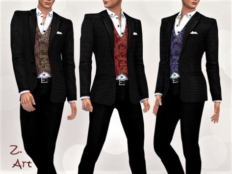 Suit with stars on the shirt collar, chic for Christmas evening :D  Found in TSR Category 'Sims 4 Male Formal' Sims 4 Wedding Dress, Sims 4 Men Clothing, Cc Clothing, Sims 4 Male Clothes, Royal Clothes, Sims 4 Cc Makeup, Sims 4 Cc Skin, Sims 4 Downloads, Dress Suits For Men