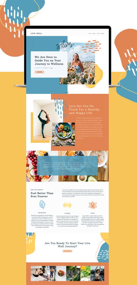 5 Tips For Creating A Standout Squarespace Website — Be Creative Colorful Website Design, Website Design Inspiration Layout, Colorful Website, Modern Website Design, Creative Website Design, Coach Website, Squarespace Design, Webdesign Inspiration, Portfolio Website Design