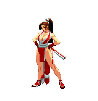 Mai Shiranui Sprite (Animation) from The Capcom Vs. SNK: Millennium Fight 2000 #KOF #Mai Shiranui Capcom Vs Snk 2 Character Art, Mai Shiranui Wallpaper, Mai Shiranui Fanart, Mai King Of Fighters, Sprite Animation, Power Girl Cosplay, Shiranui Mai, Capcom Vs Snk, Capcom Vs