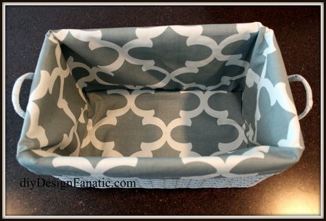 Fabric Basket Liners, Make A Basket, Diy Elastic, Nursery Baskets, Large Laundry Basket, Painted Baskets, Vinyl Liners, Square Baskets, Basket Liners