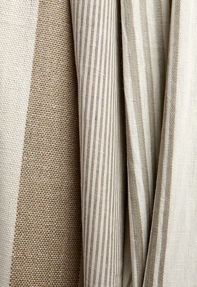 Wallpaper Trim, Deco Boheme, Sea Island, Fabric Inspiration, Interior Paint Colors, Ticking Stripe, Fabulous Fabrics, Linen Textile, Brown Aesthetic