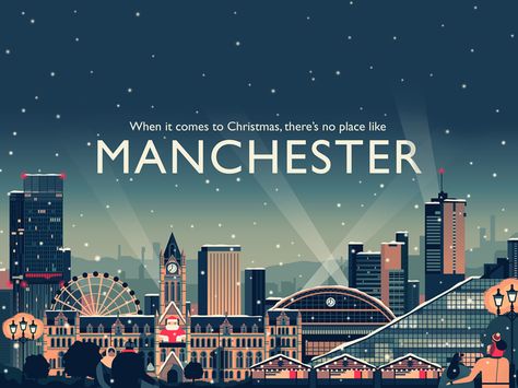 I have illustrated the 2014 Visit Manchester Christmas Campaign  Visit the website here: http://www.visitmanchester.com/what-to-do/christmas/ Moving Inspiration, Manchester Christmas, Manchester Christmas Markets, Manchester Skyline, Owen Davey, Animation Clips, Sam Jones, Visit Manchester, Christmas Adverts