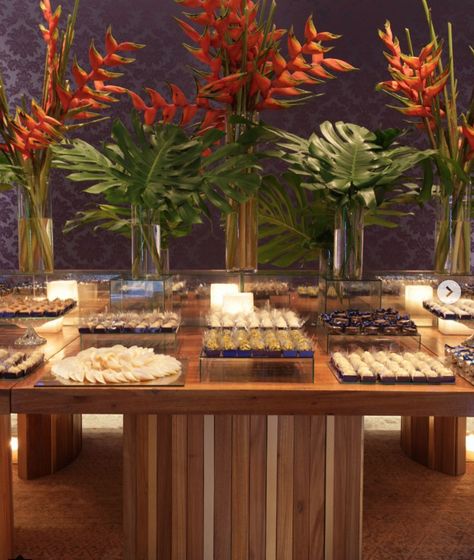 Tropical Dessert Table Wedding, Tropical Dessert Table, Tropical Buffet, Tropical Event, Tropical Theme Party, Tropical Desserts, Filipino Wedding, Hotel Buffet, Tropical Wedding Decor