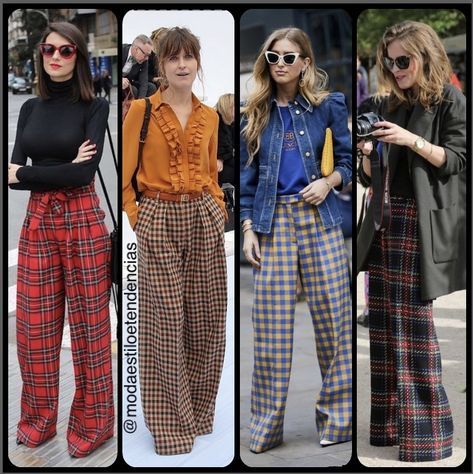 Edgy Office Outfit, Edgy Office Fashion, Winter Pants Women, Plaid Pants Outfit, Design Moda, Look Retro, Casual Chic Outfit, Plaid Pants, Work Wardrobe