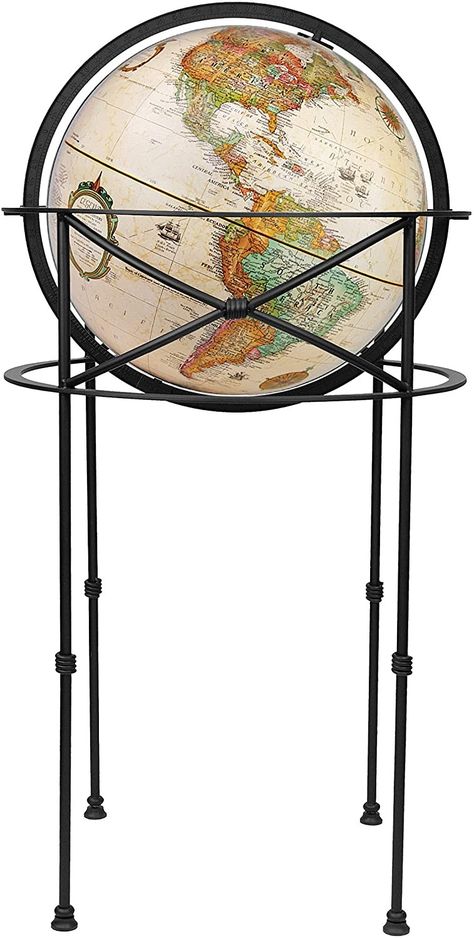 Floor Globe, Place Names, Saucer Chairs, Planet Earth, Antique Style, Black Metal, The Globe, Globe, Map