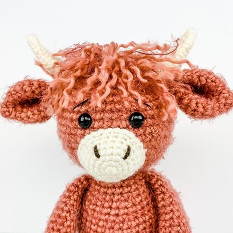 Free Crochet Yak Pattern - thefriendlyredfox.com Crochet Yak Pattern Free, Crochet Heart Pattern Free, Crocheted Cow, Crochet Moose, Crochet Turtle Pattern, Crocheted Cow Pattern, Crocheted Amigurumi, Crochet Unicorn Pattern, Crochet Sloth