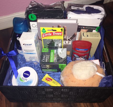 Boyfriend Hygiene Basket, Bf Basket Gift 1 Year, Care Basket For Boyfriend For Men, Small Gift Basket Ideas For Boyfriend, Goody Basket For Boyfriend, Boyfriend Self Care Basket, Self Care Basket For Boyfriend, Get Better Basket For Boyfriend, Men’s Self Care Basket