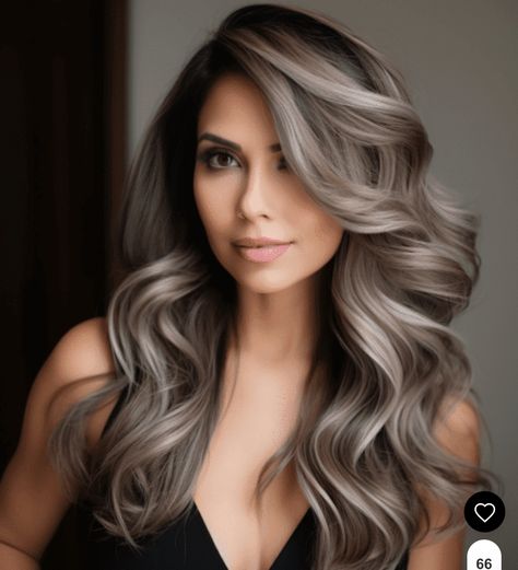 Hair Color Ideas Trendy, Beautiful Hair Color Ideas, Ash Blonde Hair Balayage, Gray Hair Color Ideas, Blonde Highlights On Dark Hair, Gray Hair Color, Grey Hair Transformation, White Hair Color, Gorgeous Gray Hair