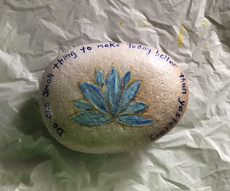 Lotus flower. Painted rock. #fortmacrocks Flower Painted Rocks, Lotus Flower Painting, Painted Stone, Rock Ideas, Rock Painting Designs, Painting Designs, Painted Rock, Painted Stones, Rock Painting