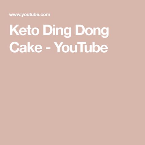 Keto Ding Dong Cake - YouTube Keto Ding Dong Cake, Duncan Hines Keto Cake Mix Recipes, Low Carb Chocolate Cake, Ding Dong Cake, Ding Dong, Keto Cake, Low Carb Chocolate, Cake Youtube, Sugar Free Chocolate