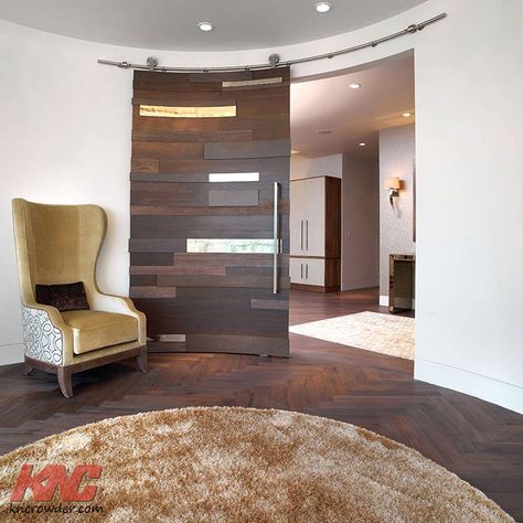 Curved Sliding Door Track | Curved Sliding Door Systems | Curved Barn Door Track Installing French Doors, Glass Pantry Door, Sliding Door Track, Sliding Door Systems, Door Sliding, Door Track, Curved Walls, Sliding Barn Door Hardware, Sliding Door Hardware