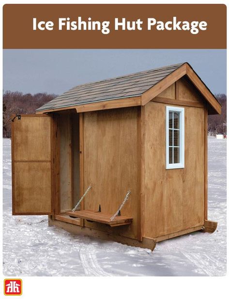 Diy Ice Fishing Shack, Ice Shanty Plans, Ice Fishing Shack Plans, Ice Fishing Diy, Ice Fishing Huts, Ice Fishing Shanty, Bunkie Ideas, Ice Fishing Sled, Ice Hut