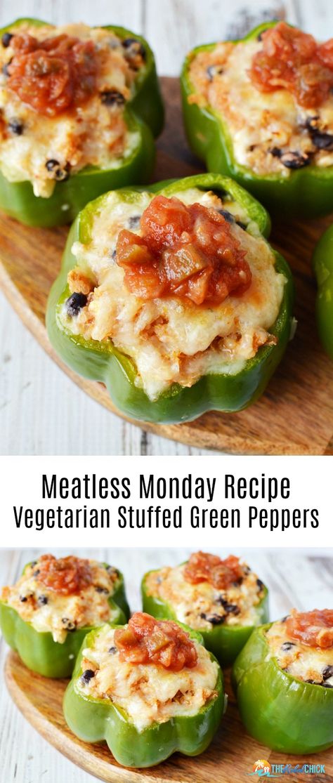 Green Pepper Recipes, Vegetarian Stuffed Peppers, Homemade Flatbread, Meatless Monday Recipes, Recipe Vegetarian, Green Peppers, Green Pepper, Stuffed Pepper Soup, Peppers Recipes