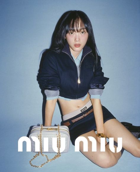 natalia on Twitter: "lee yoo mi wearing miu miu styled by lotta volkova… " Luxury Photoshoot, Gucci Campaign, Tyrone Lebon, Miniskirt Outfits, Miuccia Prada, Denim Collection, Real Girls, Sporty Chic, Y2k Fashion