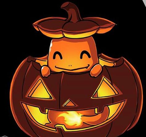 Charmander Pumpkin, Kawaii Pics, Best Pokemon Ever, Pokemon Halloween, Pumpkin Drawing, Pokemon Charmander, Pokemon Starters, Lunch Notes, Pokemon Charizard