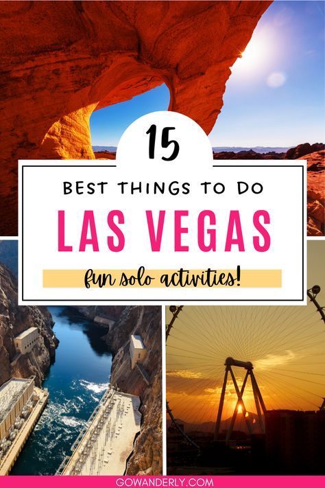 15 fun solo activities in Las Vegas, including exciting attractions and must-see spots for your next trip. Places To Stay In Vegas, Las Vegas Packing List, Things To Do By Yourself, Vegas Packing, Vegas Itinerary, Things To Do In Vegas, Las Vegas Itinerary, Vegas Activities, Solo Adventure