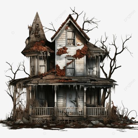 abandoned dilapidated house mansion for halloween abandoned dilapidated house mansion for hallowee Creepy House Exterior, Spooky Buildings, Old Haunted House, Halloween Mansion, Dilapidated House, Spooky Houses, Halloween City, House Mansion, House Background