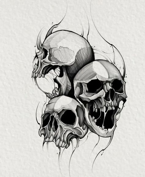 Dragon Head Tattoo, Wrist Tattoo Ideas, Wrist Tattoo Designs, Simple Skull, Half Sleeve Tattoos Drawings, Skull Stencil, Skull Sketch, Samurai Tattoo Design, Skull Sleeve Tattoos