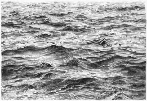 skin of the ocean - pencil on paper Water Sketch, Ocean Drawing, Wave Drawing, Sea Drawing, Water Drawing, Water Patterns, Water Art, Amazing Drawings, Pencil Sketch