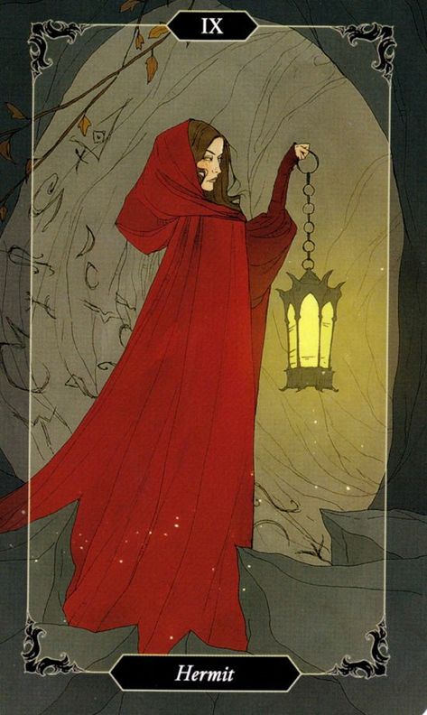 Abigail Larson, The Hermit Tarot, All Tarot Cards, Tarot Tattoo, The Hermit, Tarot Cards Art, Tarot Art, Witch Art, Major Arcana