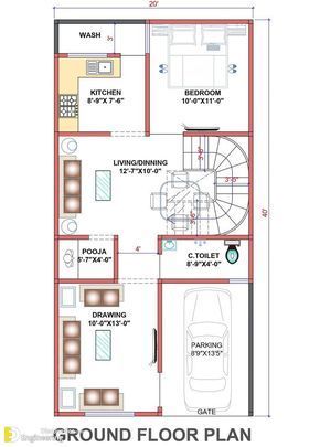 Top 24+ Luxury House Plan Ideas! - Engineering Discoveries House Plan Ideas, 20x30 House Plans, North Facing House, 20x40 House Plans, 30x40 House Plans, Small Modern House Plans, Luxury Floor Plans, Vastu House, 2bhk House Plan