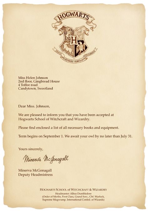 Create a letter from Hogwarts - get your magical Hogwarts acceptance letter here - free printables - Harry Potter party Harry Potter Brief, Hogwarts Brief, Harry Potter Weihnachten, Harry Potter Letter, Classe Harry Potter, Imprimibles Harry Potter, Stile Harry Potter, Hogwarts Acceptance Letter, Harry Potter Printables