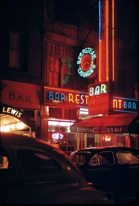 1950s New York, New York At Night, Neon Noir, New York Pictures, Passport Photo, Downtown Manhattan, Radio City Music Hall, Radio City, Lower Manhattan