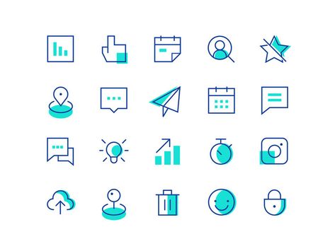 Icon Set Design - Iconography on Behance Iconography Design, Workplace Communication, Icon Set Design, Icon Design Inspiration, Money Strategy, Brand Icon, Technology Icon, Social Icons, Web Icons