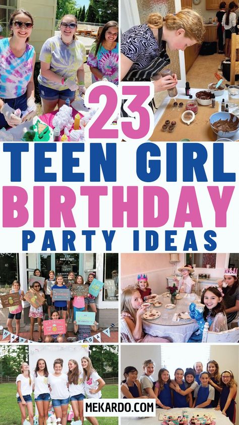 Planning the ideal teen girl birthday party does not have to be tough. With these 23 choices, you're likely to discover something that will make your 14th Girl Birthday Party Ideas, Teen Girl Bday Party Ideas, 15 Year Girl Birthday Party Ideas, Teen Girl Party Ideas, Teen Girl Birthday Party Ideas, Girl Birthday Party Crafts, Teen Party Ideas, Birthday Party Ideas For Teens, Festive Snacks