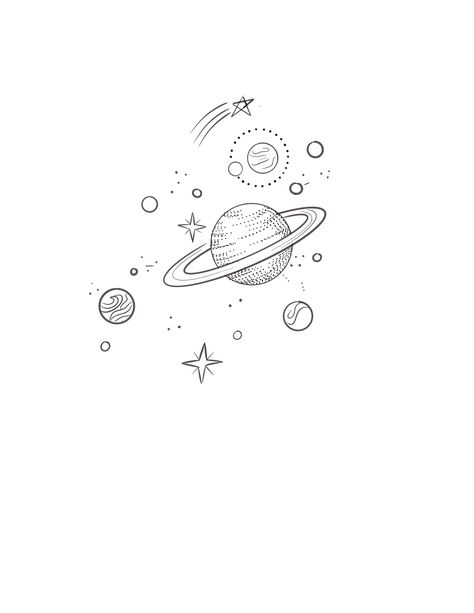 Adventure Drawing, Brazilian Tattoo, Planet Tattoo, Space Doodles, Planet Tattoos, Hand Doodles, Galaxy Tattoo, Small Pretty Tattoos, Ankle Tattoo