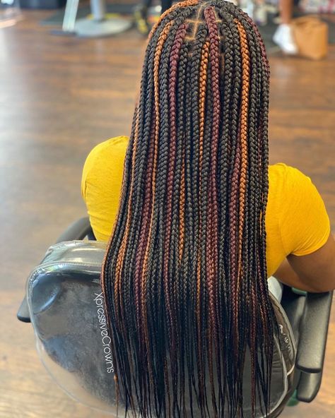 These long-length knotless lemonade braids are versatile as you can wear them up or down. Box Braids Guide, Box Braids Protective Styles, Long Box Braids Hairstyles, Styles On Natural Hair, Braids Protective Styles, Box Braid Hair, Colored Box Braids, Lemonade Braids, Cute Box Braids