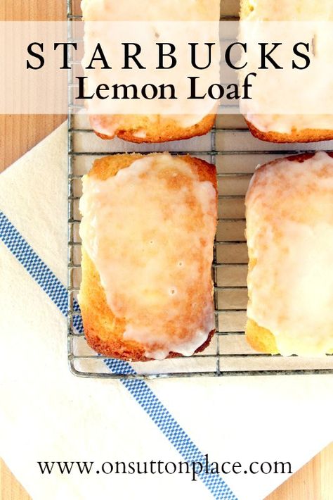 This copy cat recipe for Starbucks Lemon Loaf is so fresh, so moist and so pretty it will become one of your go-to desserts! Lemon Curd Dessert, Starbucks Lemon Loaf, Lemon Loaf Recipe, Starbucks Lemon, Lemon Loaf, Loaf Recipes, Monkey Bread, Lemon Desserts, Lemon Recipes