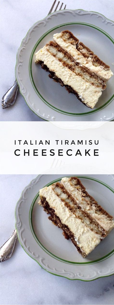 Tiramisu Cheesecake Recipe, Italian Tiramisu, Tiramisu Cheesecake, Dessert Oreo, Desserts Vegan, Tiramisu Recipe, A Piece Of Cake, Piece Of Cake, Cheesecake Recipe