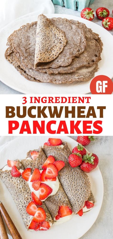 Buckwheat Pancakes Gluten Free, Buckwheat Pancake Recipes, Buckwheat Crepes, Raw Dessert Recipes, Buckwheat Recipes, Gluten Free Wraps, Flat Cakes, Buckwheat Pancakes, Galette Recipe