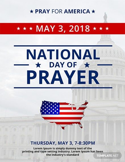 Instantly Download Free National Day of Prayer Flyer Template, Sample & Example in Microsoft Word (DOC), Adobe Photoshop (PSD), Apple Pages, Microsoft Publisher, Adobe Illustrator (AI) Format. Available in (US) 8.5x11 inches + Bleed. Quickly Customize. Easily Editable & Printable. Prayer Template, National Day Of Prayer, Company Letterhead Template, Prayer Message, Pray For America, Poster Template Design, Pin Template, Holiday Templates, Letterhead Template