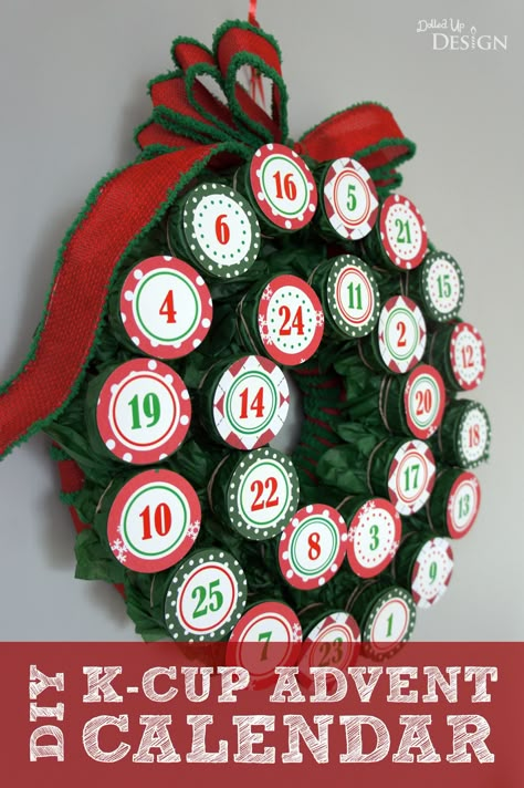 Cup Advent Calendar, K Cup Crafts, Advent Calendar Diy, Advent Diy, Homemade Advent Calendars, Christmas Advent Calendar Diy, Calendar Craft, Advent Calenders, Diy Calendar