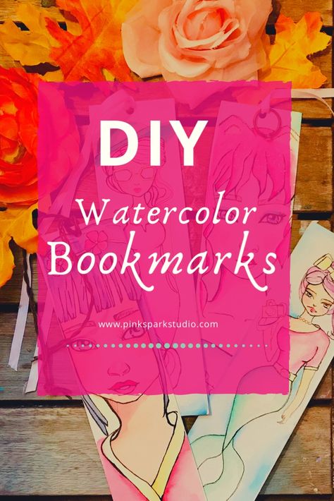 Watercolor Bookmarks Tutorials, Watercolor Bookmarks Diy, Easy Watercolor Bookmarks, Watercolor Bookmark Ideas, Diy Watercolor Bookmarks, Bookmark Painting Ideas, Watercolor Bookmarks Ideas, Watercolor Tutorial Beginner, Xmas Watercolor