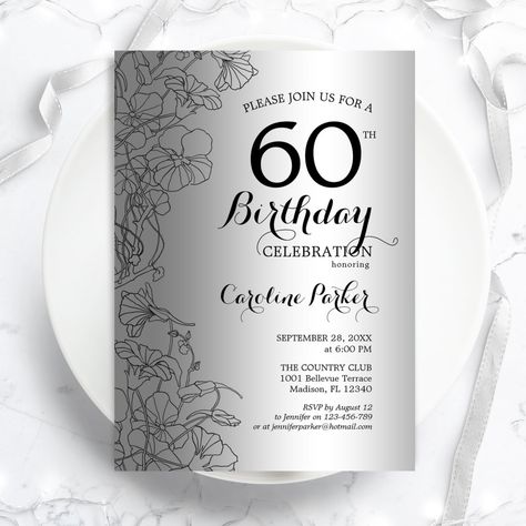 Celebrate in style with our premium collection of Adult 60th Birthday Invitations! Choose from elegant designs and customizable options for a memorable milestone bash. Find the perfect invite to honor the guest of honor. #60thBirthday #AdultBirthday #PartyInvitations #Celebration #SixtyAndSassy #GoldenYears #PartyTime #CustomInvites #MilestoneCelebration #BirthdayBash 60th Birthday Party Invitations, 60 Birthday, 60th Birthday Invitations, Fun Invitations, Adult Birthday Invitations, 60th Birthday Party, Elegant Designs, Birthday Party Invitation, 60th Birthday