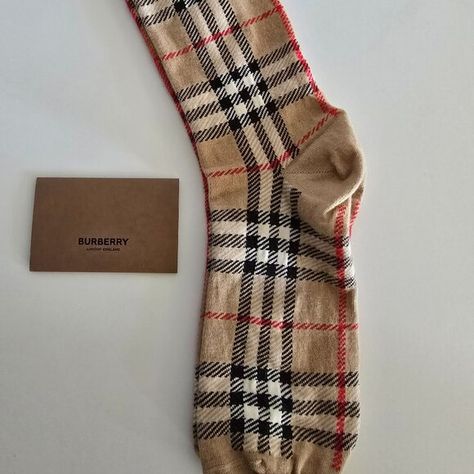 Burberry socks Burberry Socks, Burberry, Socks, Jewelry Watches, Plus Fashion, Outfit Inspo, I Love, Jeans Shoes, Fashion Tips