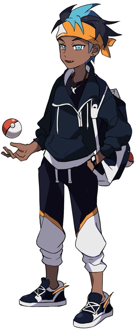 Pokémon Oc Male, Pokemon Characters Trainers Male, Trainer Oc Pokemon, Ice Type Pokemon Trainer Oc, Black Pokemon Trainer Oc, Character Design Pokemon, Pokemon Trainer Poses Reference Male, Fan Made Pokemon Trainers, Pokemon Trainer Outfits Male