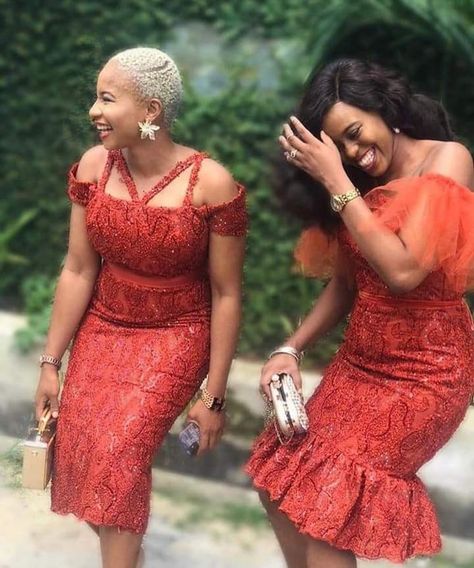 Short Lace Gown Styles Nigerian, Lace Dress Styles Ghana, Lace Gown Styles Nigerian, Nigerian Dress Styles, White Lace Dress Short, Lace Dress Classy, African Bridesmaid Dresses, African Print Dress Ankara