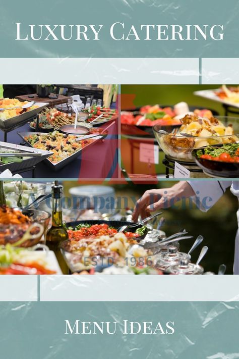 Looking to plan a luxury menu for your staff picnic but don't know where to start? We're here to help! Click the link to see our most popular luxury menu ideas. Catering Menu Ideas, Luxury Company, Luxury Catering, Picnic Menu, Ice Cream Novelties, Company Picnic, Catering Menu, Bbq Ribs, Menu Ideas