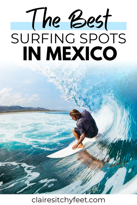 Wondering where the best surfing in Mexico is? You are in the right place. With more than 9,000 miles of coastline to explore, Mexico has some of the best beaches for surfing trips that are famous among surfers from all around the world. The unbelievable waves, perfect climate, rich history, and delectable food meet up to make a surf destination worth visiting. Surfing In Mexico, Best Surfing Destinations, Mexico Surfing, Rosarito Mexico, Resorts Usa, Best Surfing Spots, Vacation 2023, Surf Travel, Cancun Beaches