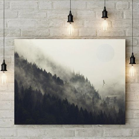 Star Wars Living Room, Endor Forest, Star Wars Fine Art, Star Wars Kids Room, Star Wars Canvas Art, Star Wars Wall Art, Star Wars Painting, Forest Moon, Star Wars Decor