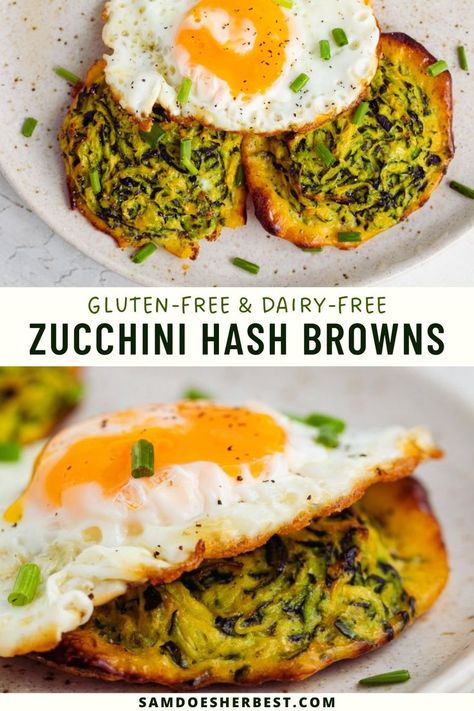 Zucchini Breakfast, Easy To Make Breakfast, Dairy Free Breakfasts, Gluten Free Recipes For Breakfast, Easy Zucchini, Hash Browns, Gluten Free Breakfasts, Quick And Easy Breakfast, Healthy Lunch Recipes