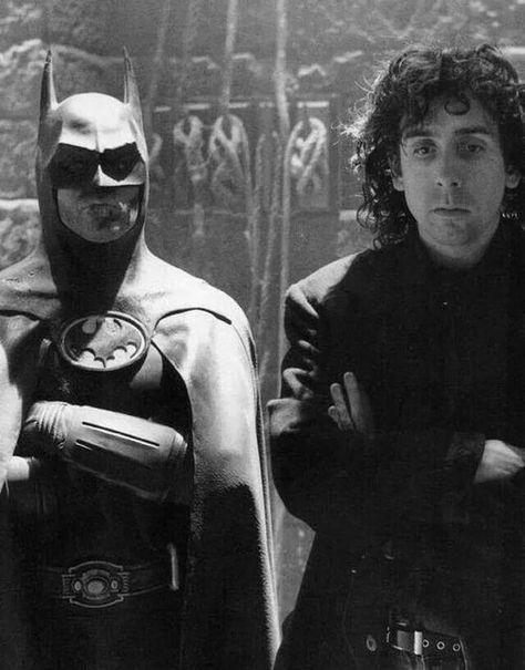 Micheal Keaton and Tim Burton  Batman 1989 Tim Burton Batman, Michael Keaton Batman, Dark Deco, Superheroes And Villains, Keaton Batman, Batman Fan Art, Tim Burton Movie, Batman Returns, Batman Artwork