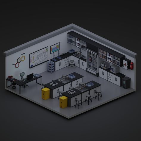 Isometric Chemistry Lab made in blender 3D Software, rendered with cycles engine...🧪 on sale in sketchfab: https://skfb.ly/oZvLZ #3d #blender #blender3d #isometricart #isometric #artgallery #design #3disometric #laboratory #lab #chemistrylab #chem #art #organicchemistry #periodictable #render3d #3drenders #fyp #explore #3dartists #orthographic #sciences #scienceart #blendercycles #b3d Chemistry Lab, 3d Blender, Chemistry Labs, Isometric Art, 3d Software, Science Lab, Blender 3d, 3d Artist, Science Art