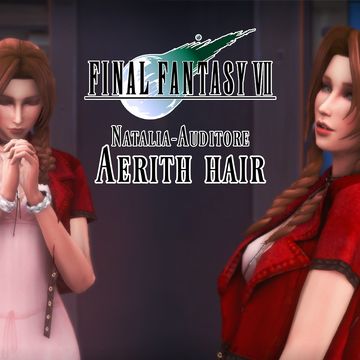 Aerith Hair | Natalia-Auditore sur Patreon Natalia Auditore Sims 4, Natalia Auditore, Sims 4 Anime, Girly Pop, Sims Hair, Sims4 Cc, Cc Sims, Sims 4 Cc, Sims 4 Custom Content